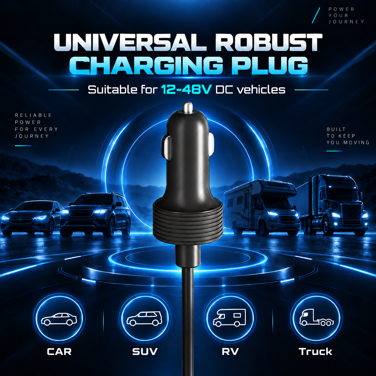12V/24V Lighter Plug with LED